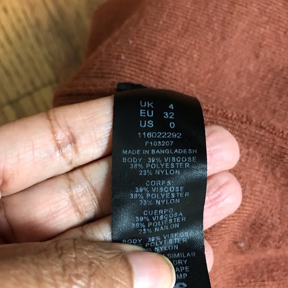 ASOS Cognac Brown Cardigan Sweater Dress - Picture 6 of 6